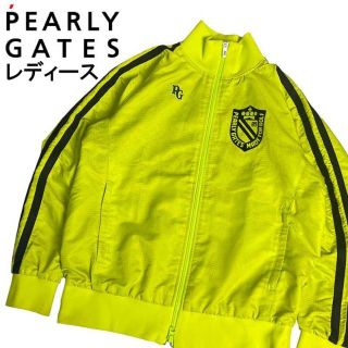 パーリーゲイツ(PEARLY GATES)のパーリーゲイツ 蓄熱 長袖ジャケット ニコちゃん 総柄 イエロー 0(ウエア)