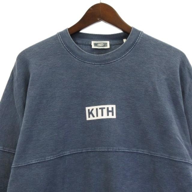 新品 KITH キス クラシックボックスロゴ ロングスリーブTシャツ インディゴ