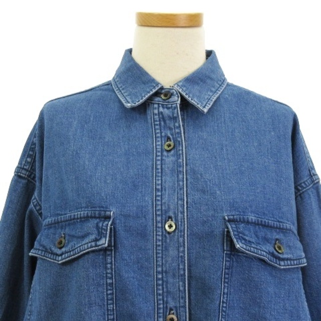 T.japan タグ付き デニム シャツ 長袖 インディゴ F T.japan タグ付き デニム シャツ 長袖 インディゴ F