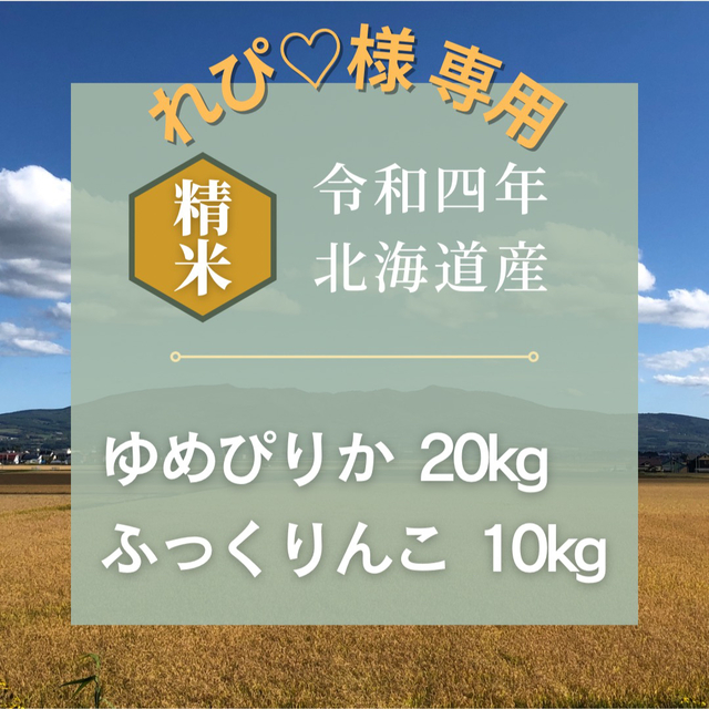 北海道産ゆめぴりか＆ふっくりんこ30kg　チープ