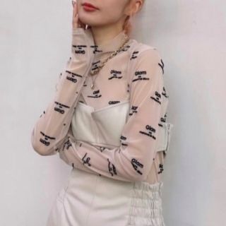 maison special フロッキーグラムシアー タートル ベージュブラック