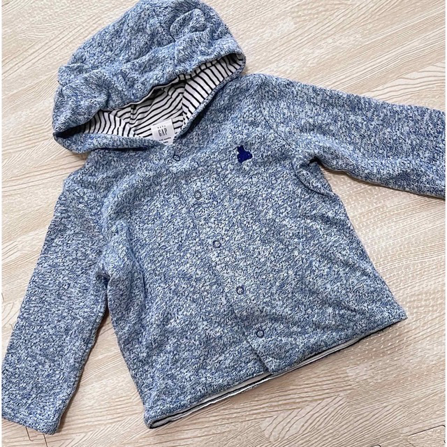 baby GAP くま耳パーカー ブルー 18-24months - トップス