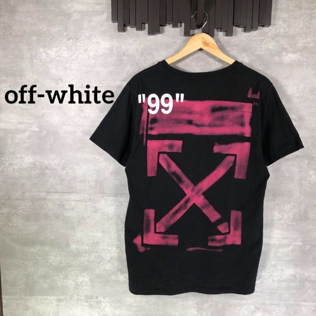 OFF-WHITE(オフホワイト)の『off-white』オフホワイト (M) 半袖Tチェック / ペイント メンズのトップス(Tシャツ/カットソー(半袖/袖なし))の商品写真