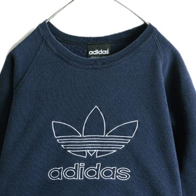 アディダス　adidas　90sUSA製 刺繍ロゴ　スウェットトレーナー