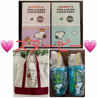 スヌーピー(SNOOPY)のスヌーピー　ステンレスランチポット＆タンブラー&トートバッグセット(弁当用品)