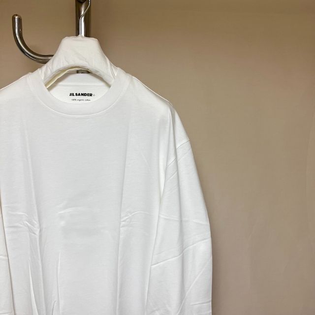 Jil Sander(ジルサンダー)の新品 S JIL SANDER 22aw パックTシャツ 白 長袖 4639 メンズのトップス(Tシャツ/カットソー(七分/長袖))の商品写真