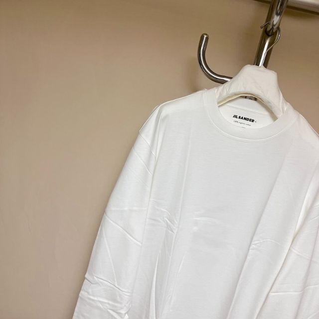 Jil Sander(ジルサンダー)の新品 S JIL SANDER 22aw パックTシャツ 白 長袖 4639 メンズのトップス(Tシャツ/カットソー(七分/長袖))の商品写真