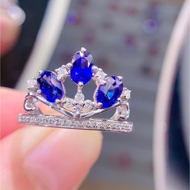 【高級】 ブルーサファイア  リング k18 1.2ct レディースのアクセサリー(リング(指輪))の商品写真