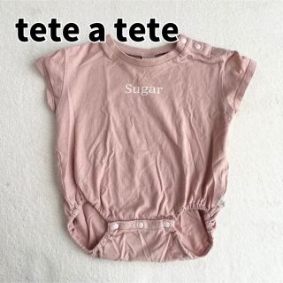 テータテート(tete a tete)の美品✨teteateteテータテート半袖ロンパース70cmバースデイベビー服(ロンパース)