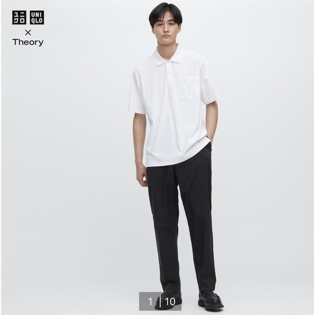 UNIQLO(ユニクロ)のユニクロ　セオリー　感動イージーパンツ　ブラック メンズのパンツ(チノパン)の商品写真