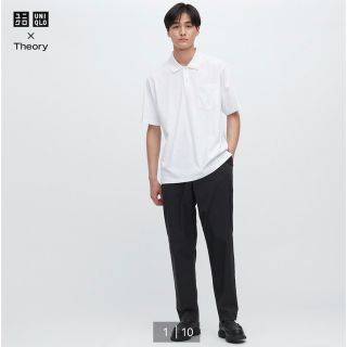 ユニクロ(UNIQLO)のユニクロ　セオリー　感動イージーパンツ　ブラック(チノパン)