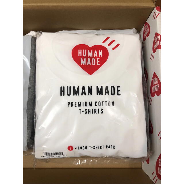 HUMAN MADE(ヒューマンメイド)のHUMAN MADE®︎  3PACK T-SHIRT 赤 青 黒 メンズのトップス(Tシャツ/カットソー(半袖/袖なし))の商品写真