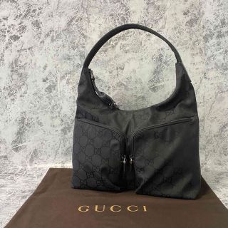 Gucci - GUCCI グッチ GG ナイロン レザー ワンショルダー バッグ