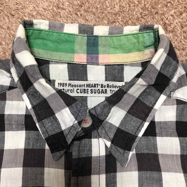 CUBE SUGAR(キューブシュガー)のCUBE SHUGAR チェックシャツ　半袖 レディースのトップス(シャツ/ブラウス(半袖/袖なし))の商品写真