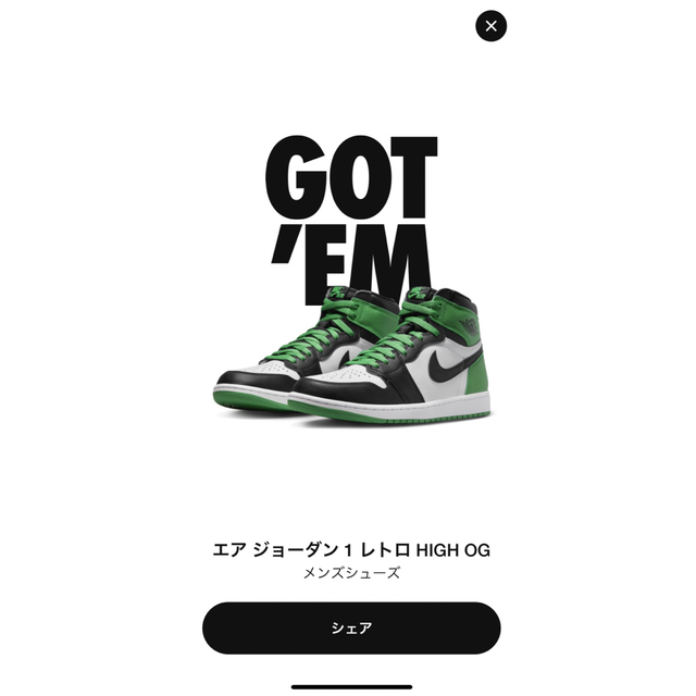 Nike Air Jordan 1 Lucky Green 27.5cm 3