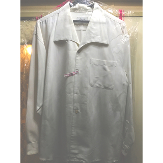 白のオシャレカラー長袖シャツ　 L(シャツ)