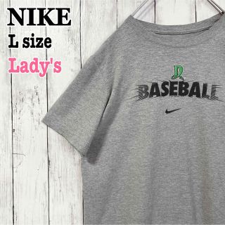 ナイキ(NIKE)のNIKE ナイキ 半袖tシャツ スウッシュ 大きいサイズ グレー 灰色 海外古着(Tシャツ(半袖/袖なし))