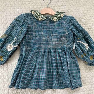CARAMEL BLUE GEO PRINT ワンピ 8Y スカーフセット | wise.edu.pk