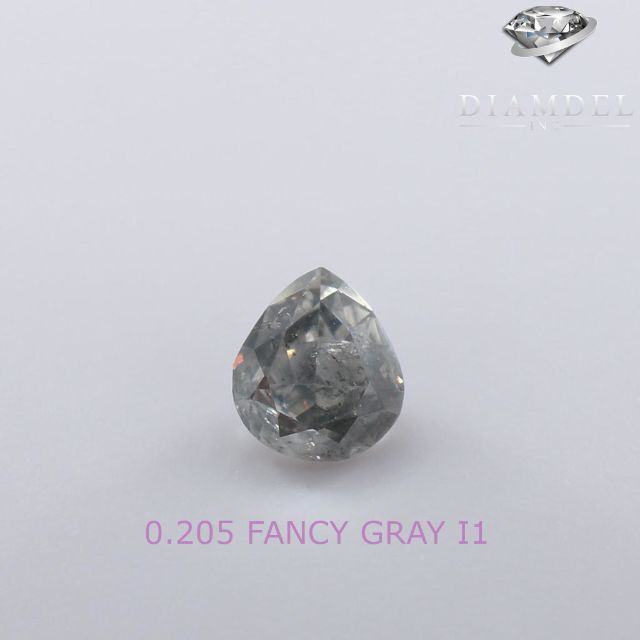 グレーダイヤモンドルース/ FANCY GRAY/ 0.205 ct.FANCYGRAYカット