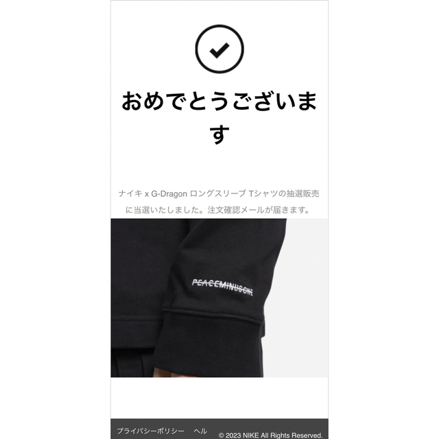 PEACEMINUSONE(ピースマイナスワン)のPEACEMINUSONE PMO x NIKE LS Tee "Black" メンズのトップス(Tシャツ/カットソー(七分/長袖))の商品写真