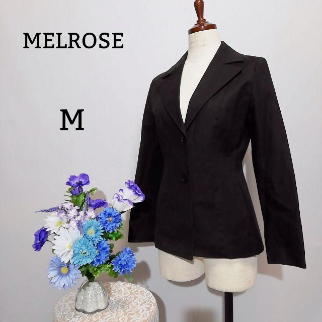 MELROSE(メルローズ)のMELROSE　極上美品　テーラードジャケット　Mサイズ　黒系 レディースのジャケット/アウター(テーラードジャケット)の商品写真