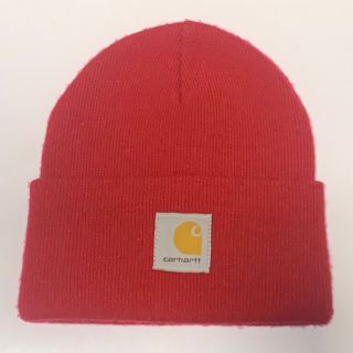 カーハート(carhartt)のcarhartt ニット帽 赤 レッド(ニット帽/ビーニー)