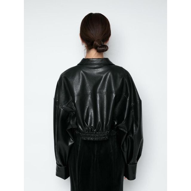 MELTTHELADY cropped leather like jacket