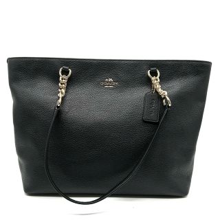 コーチ(COACH)のCOACH コーチ　チェーン　トートバッグ　ショルダーバッグ　レザー　ブラック(ショルダーバッグ)