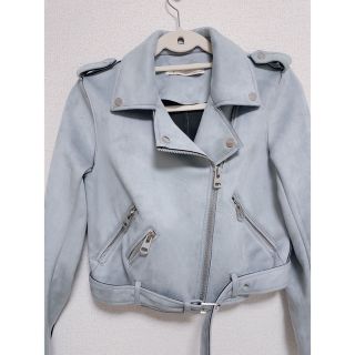 ザラ(ZARA)のZARAスエードライダースジャケット(ライダースジャケット)