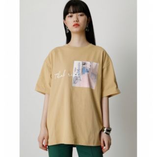 アズールバイマウジー(AZUL by moussy)のAZUL by moussy ビッグフォトTシャツ プリントTシャツ(Tシャツ(半袖/袖なし))