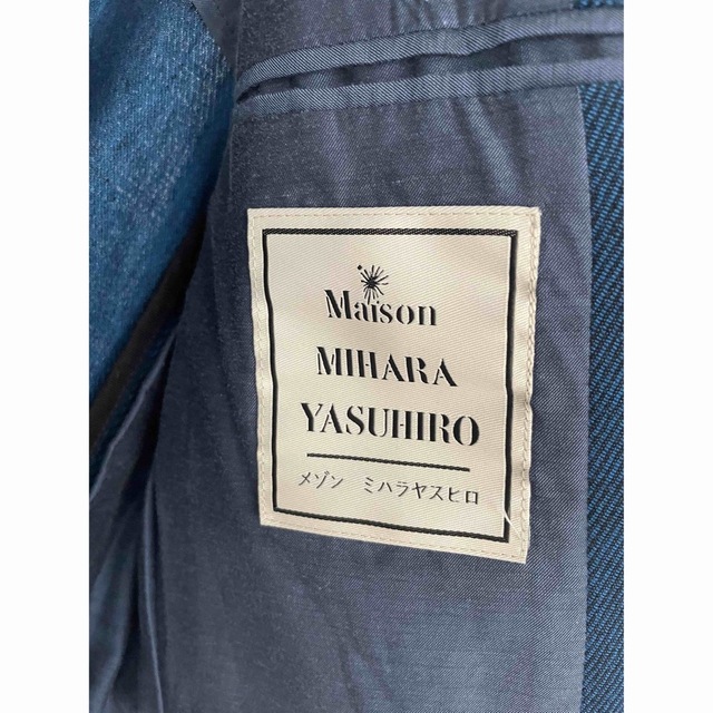 ブルーサイズMAISON MIHARA YASUHIRO ノーカラージャケット 美品