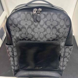 コーチ(COACH)の【値下げ】COACH コーチ  リュックサック バッグ　レザー ブラック系(リュック/バックパック)