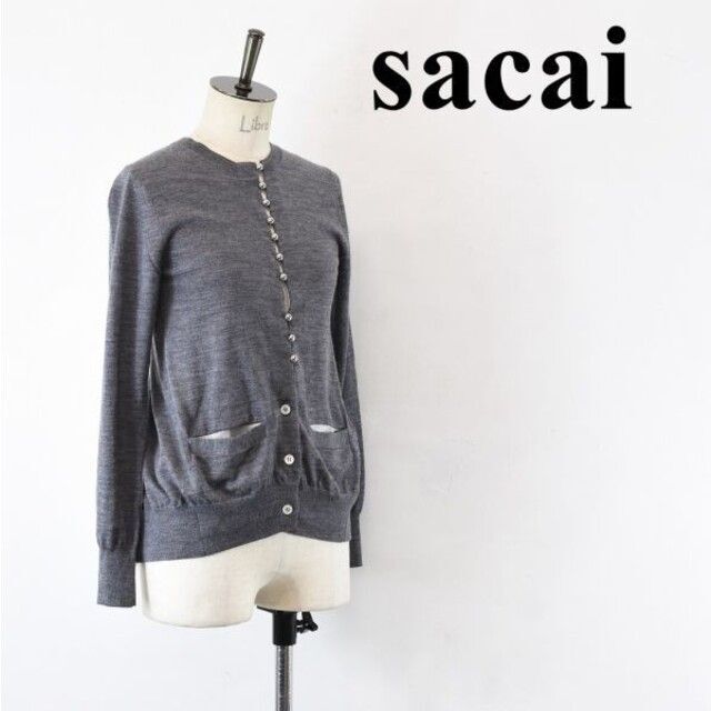 sacai - SL AB0020 sacai サカイ プリーツ 切り替え ニット セーターの