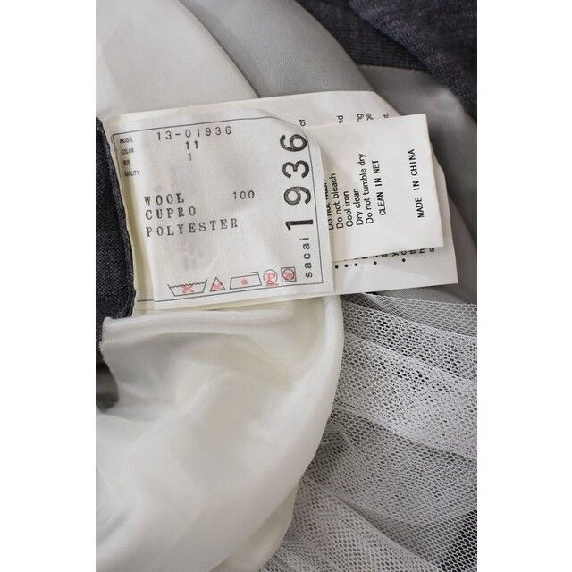 sacai - SL AB0020 sacai サカイ プリーツ 切り替え ニット セーターの