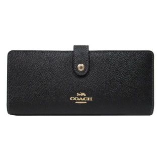 コーチ(COACH)の【新品】コーチ 長財布 CH410 IMBLK スリムウォレット 二つ折り(財布)