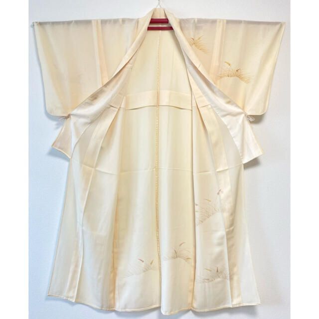 美品正絹 絽 駒絽 夏着物 夏用 付け下げ 外出着 露芝 ベージュ