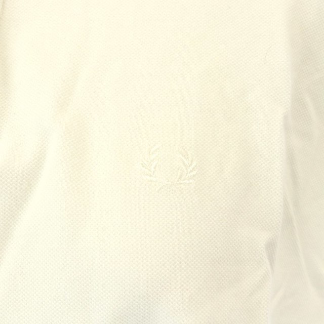FRED PERRY(フレッドペリー)のフレッドペリー コットンAラインポロシャツ 半袖 ハーフボタン 10 M 白 レディースのトップス(ポロシャツ)の商品写真