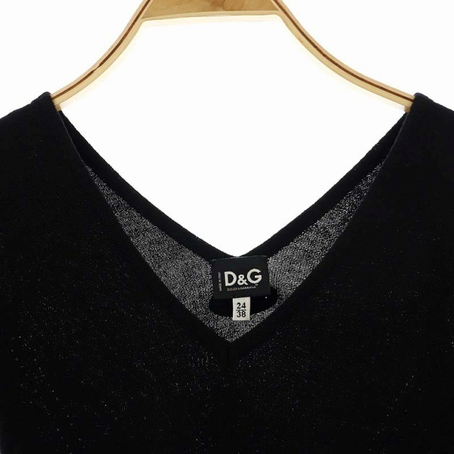 D&G ドルチェ＆ガッバーナ レディース ブラック 長袖 ニットセーター