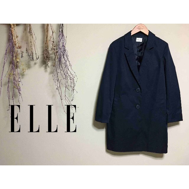 ELLE コート ネイビー - ロングコート