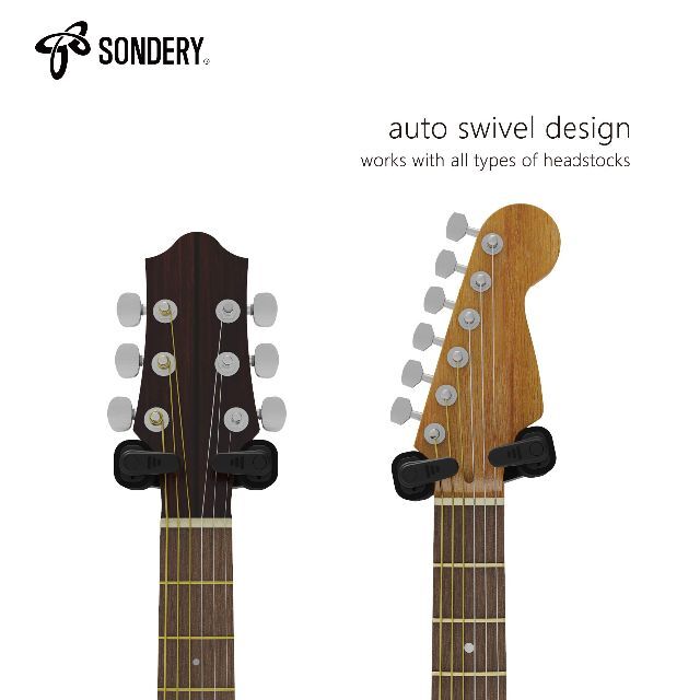 【サイズ:N2】Sondery ギター ハンガー 壁掛け スタンド フック かべ 2