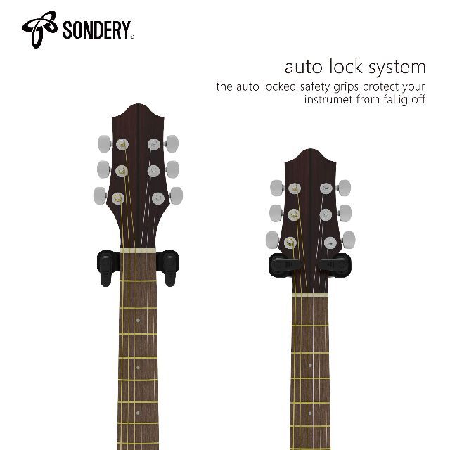 【サイズ:N2】Sondery ギター ハンガー 壁掛け スタンド フック かべ 3