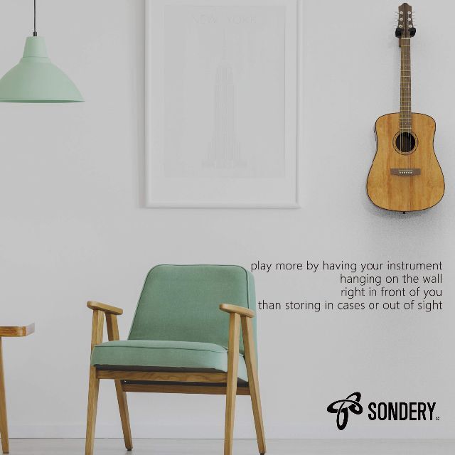【サイズ:N2】Sondery ギター ハンガー 壁掛け スタンド フック かべ 7