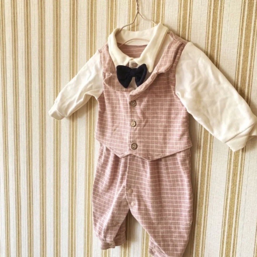 フォーマルにも スーツ風 ロンパース ♡ 男の子 80 キッズ/ベビー/マタニティのキッズ服男の子用(90cm~)(ドレス/フォーマル)の商品写真