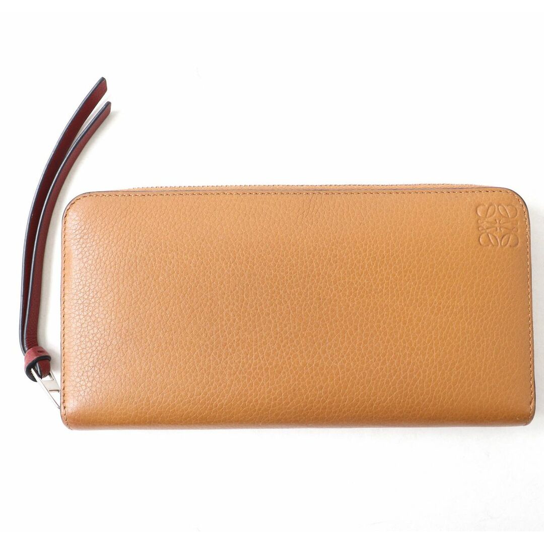 LOEWE - 美品△スペイン製 LOEWE ロエベ アナグラム型押し ラウンド