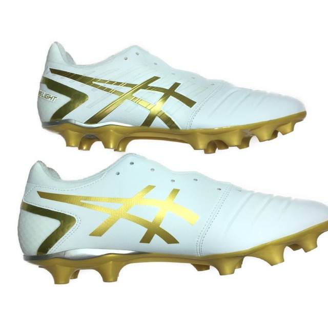 asics(アシックス)の◎◎asics アシックス DS LIGHT 27.0cm サッカースパイク 1103A068 ホワイト/リッチゴールド スポーツ/アウトドアのサッカー/フットサル(その他)の商品写真