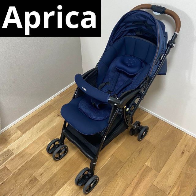☆美品☆ Aprica ラクーナ ビッテ クッション デニム レザーハンドル