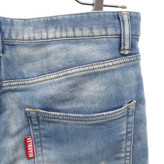 マーブルズ ダメージ加工 デニムパンツ M ブルー Marbles ストレッチ