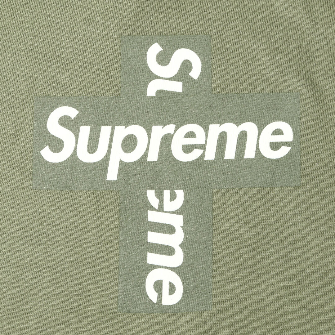 Supreme シュプリーム Tシャツ クロスBOXロゴ クルーネックTシャツ Cross Box Logo Tee 20AW ライトオリーブ M  トップス カットソー 半袖 【メンズ】