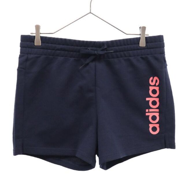 未使用 アディダス ロゴプリント スウェット ショートパンツ 2XOT ネイビー adidas スポーツ トレーニング ビッグサイズ レディース   【230418】 メール便可