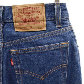 リーバイス 90s 17501 0115 USA製 ボタンフライ ストレート デニムパンツ 7 Levi's ジーパン レディース   【221123】